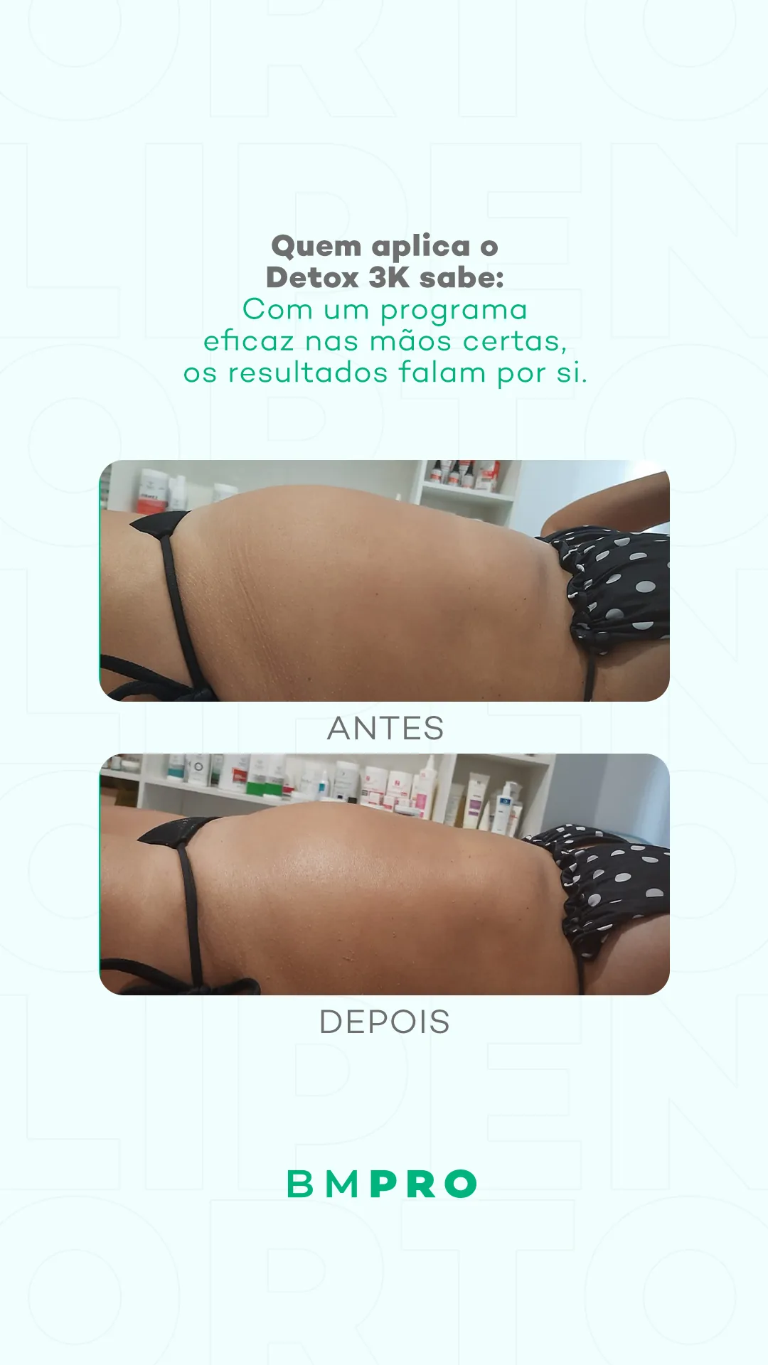 Antes e depois — detox e emagrecimento por profissional habilitada