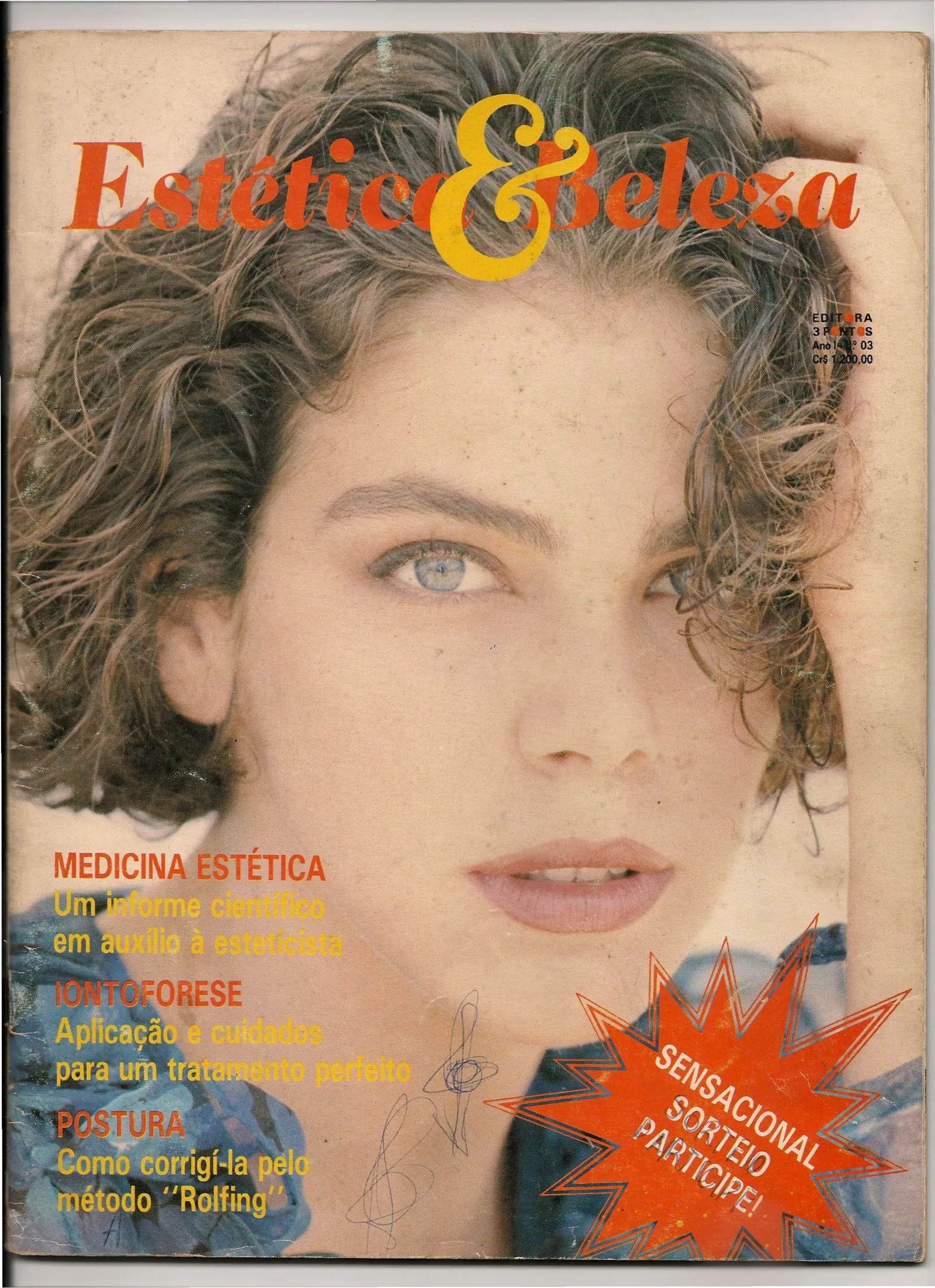 Capa da revista Estética & Beleza de 1989, com a chamada Medicina Estética: um informe científico em auxílio à esteticista